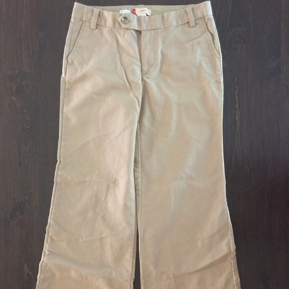 GAP Stretch Khaki Wide Leg Favorite Trouser